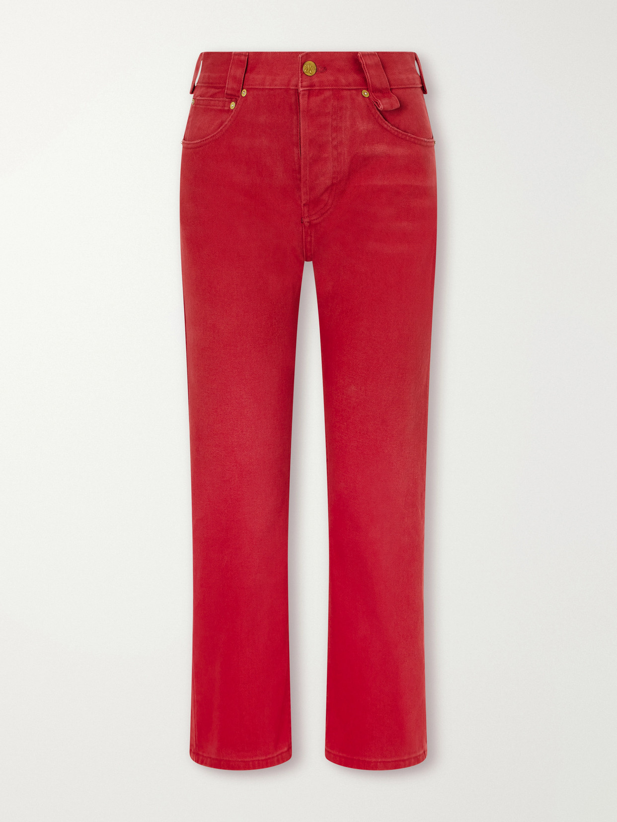 Chente Mid-Rise Straight-Leg Jeans
