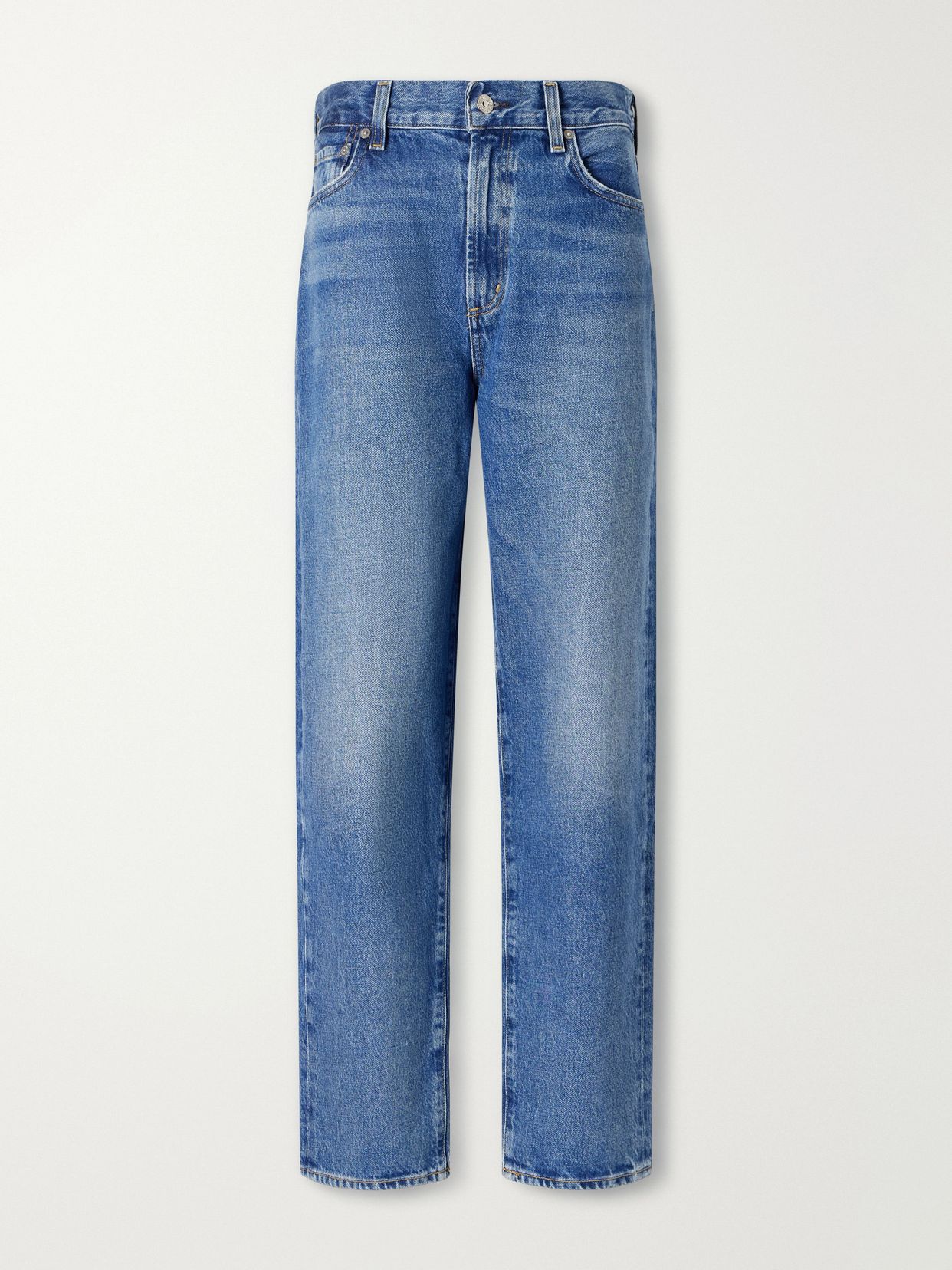 the taper jean mid rise straight leg jeans