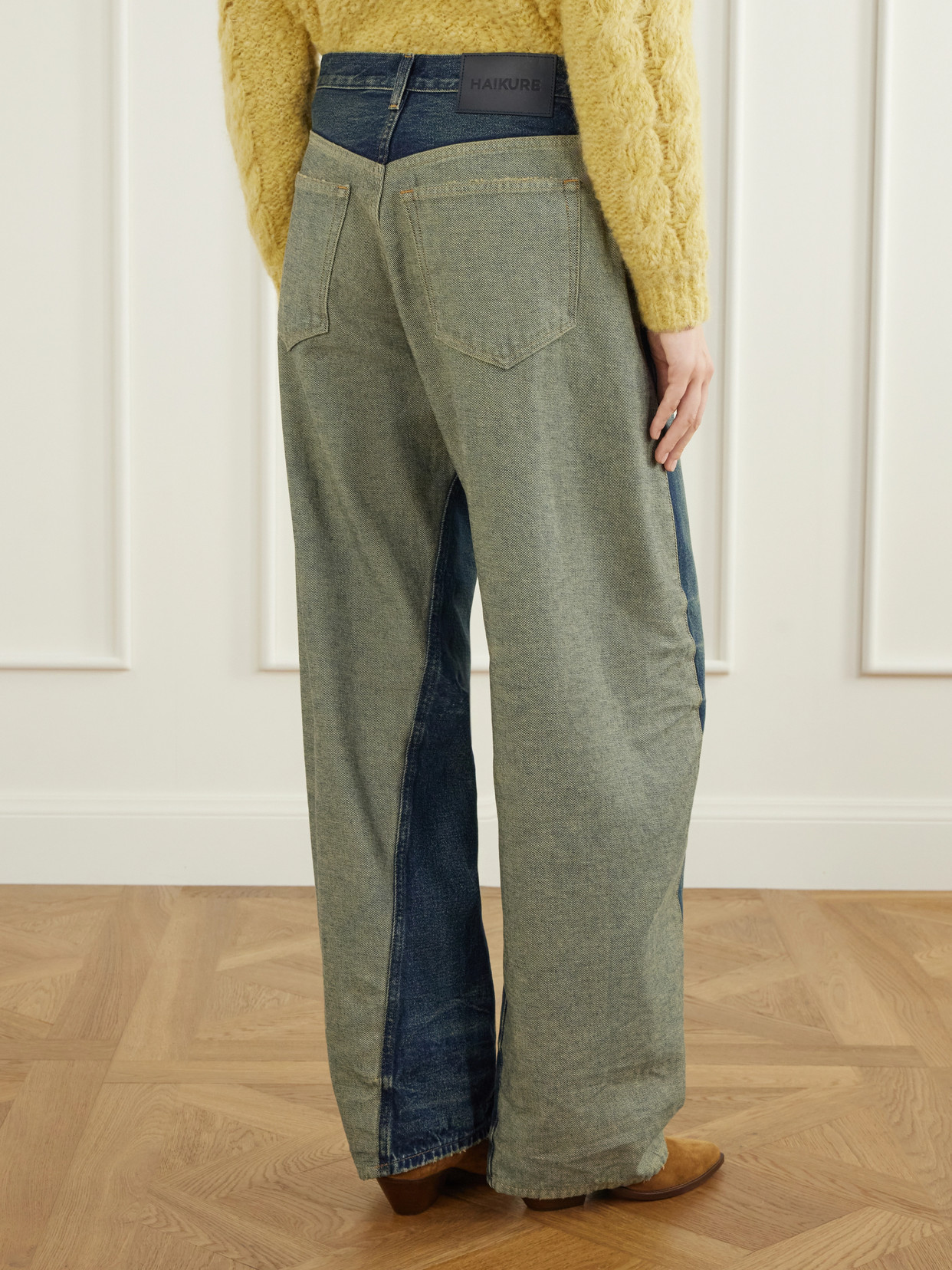 Clyde Double Vintage Blue Mid-Rise Wide- Leg