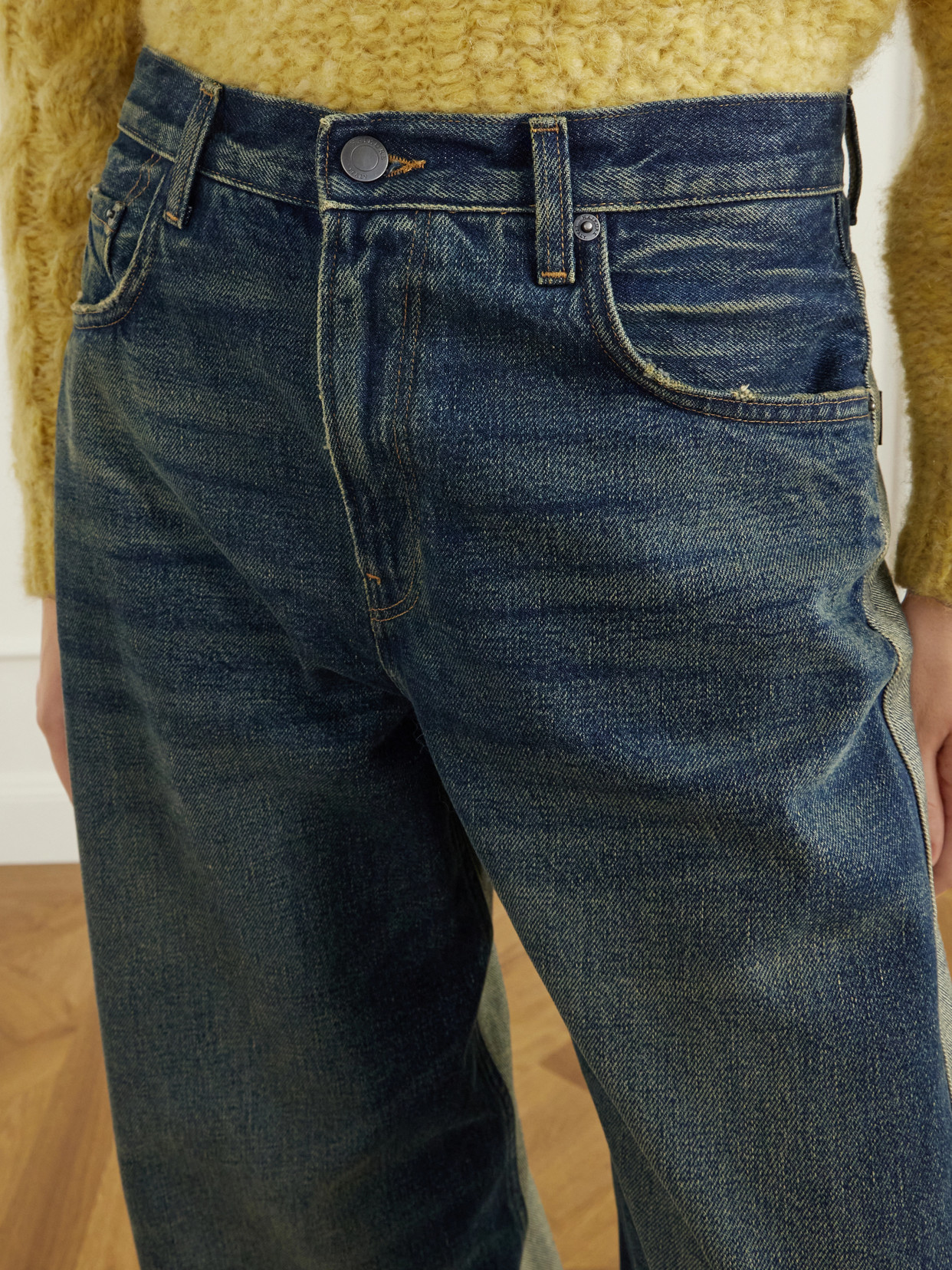 Clyde Double Vintage Blue Mid-Rise Wide- Leg