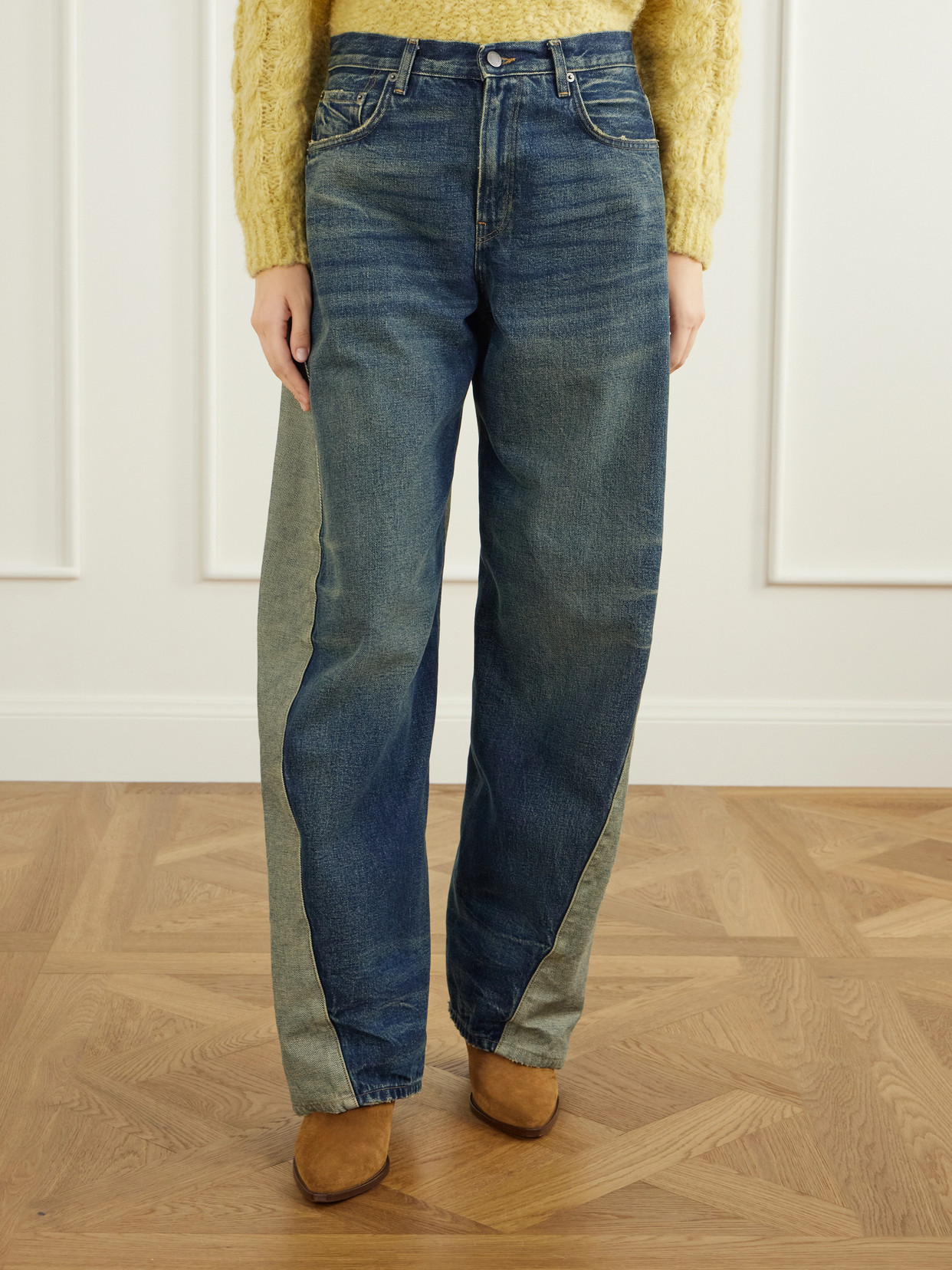 Clyde Double Vintage Blue Mid-Rise Wide- Leg