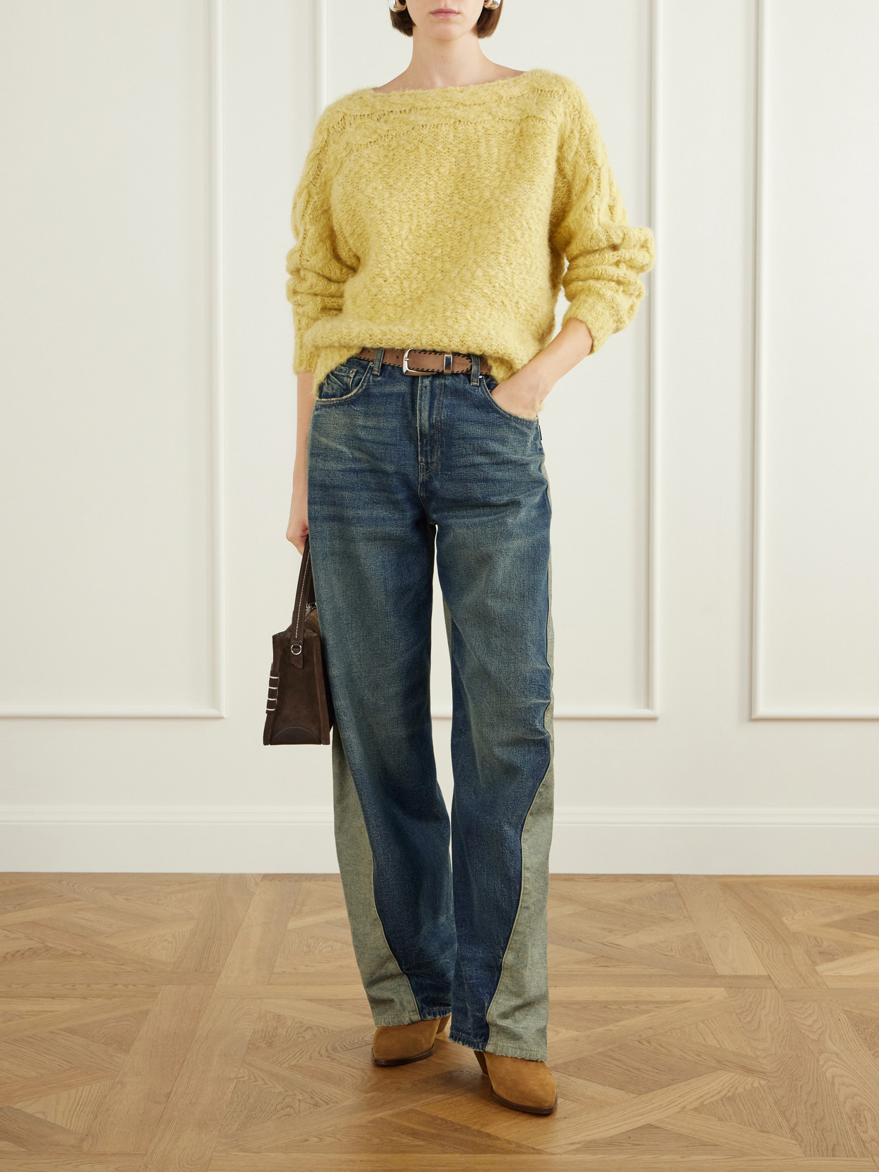 Clyde Double Vintage Blue Mid-Rise Wide- Leg