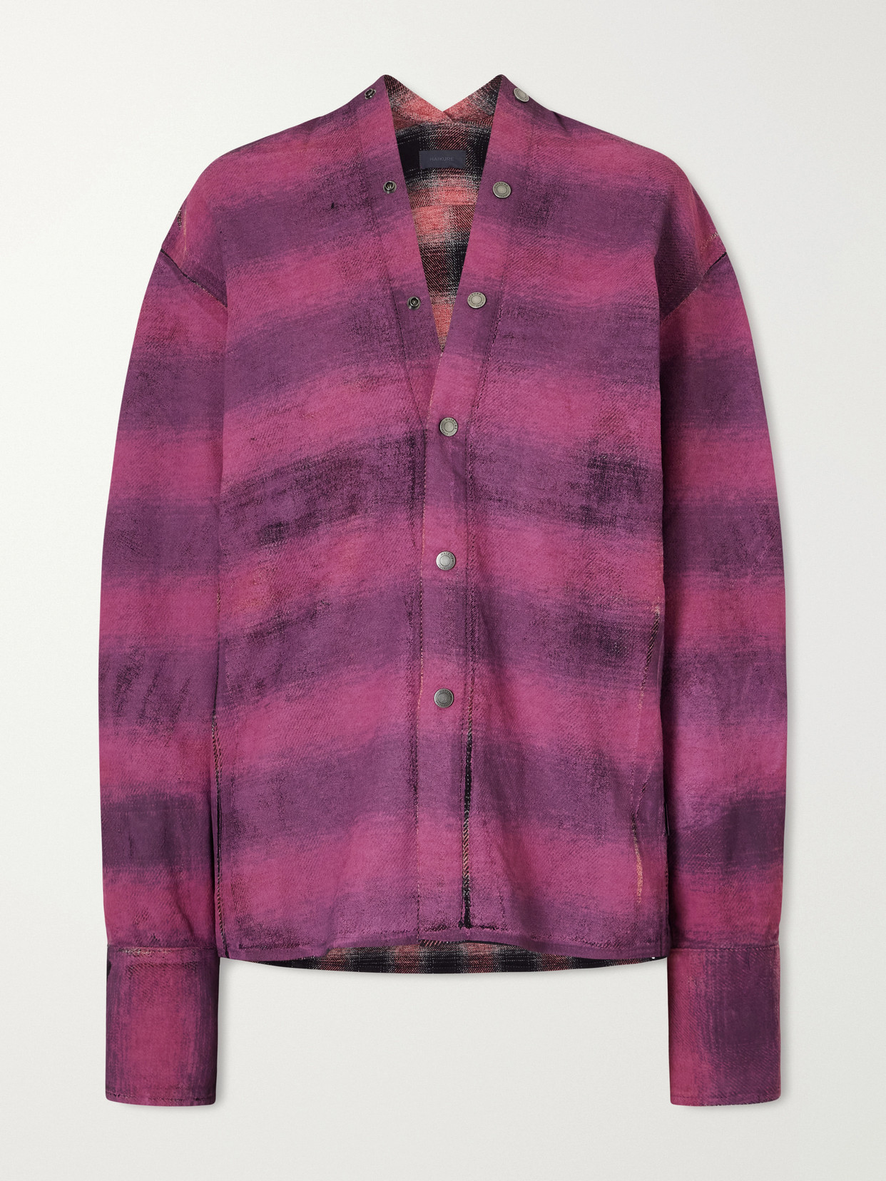 Haikure Shona Checked Cotton Shirt In Pink