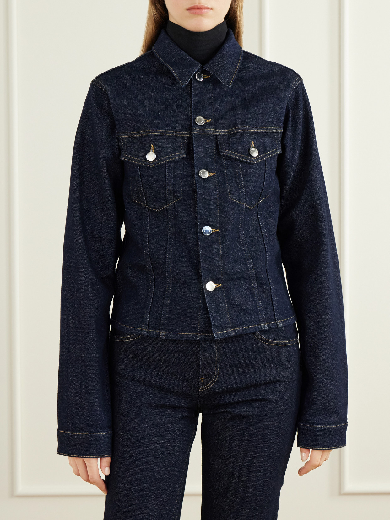 Haikure Cherry Denim Jacket In Blue