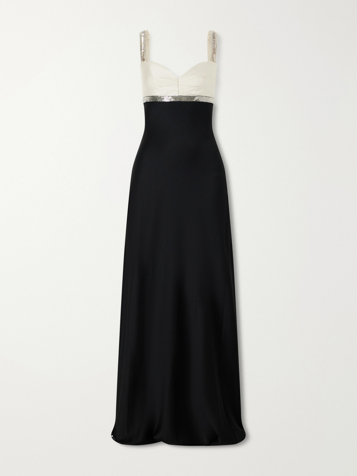 Jenny Packham Shania Sequin-embellished Satin Gown In Multi