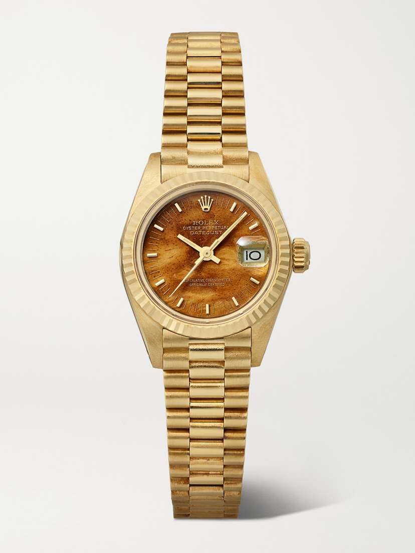 Stephanie Windsor + Rolex Vintage 1983 Datejust 26mm 18-karat Gold And Wood Watch, Ref. No. 6917 (fits Up To 6.25'' Wrist)
