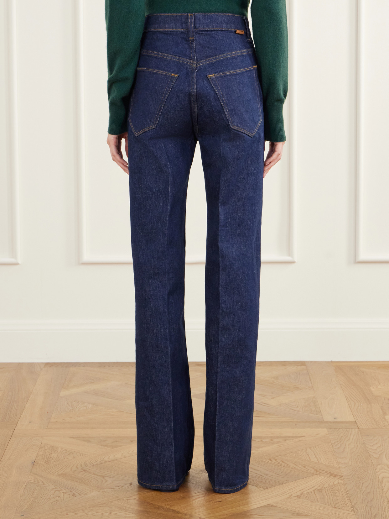 The Crease High-Rise Flared Jeans
