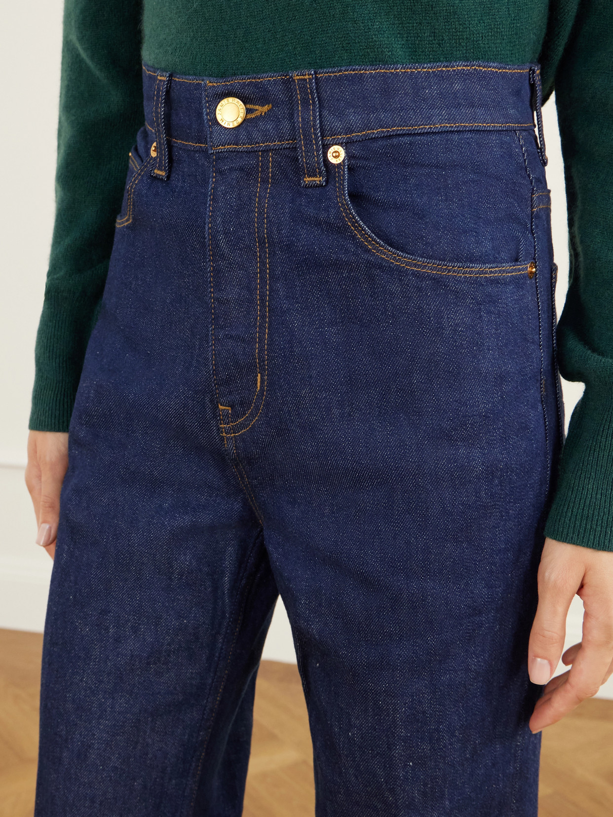 The Crease High-Rise Flared Jeans