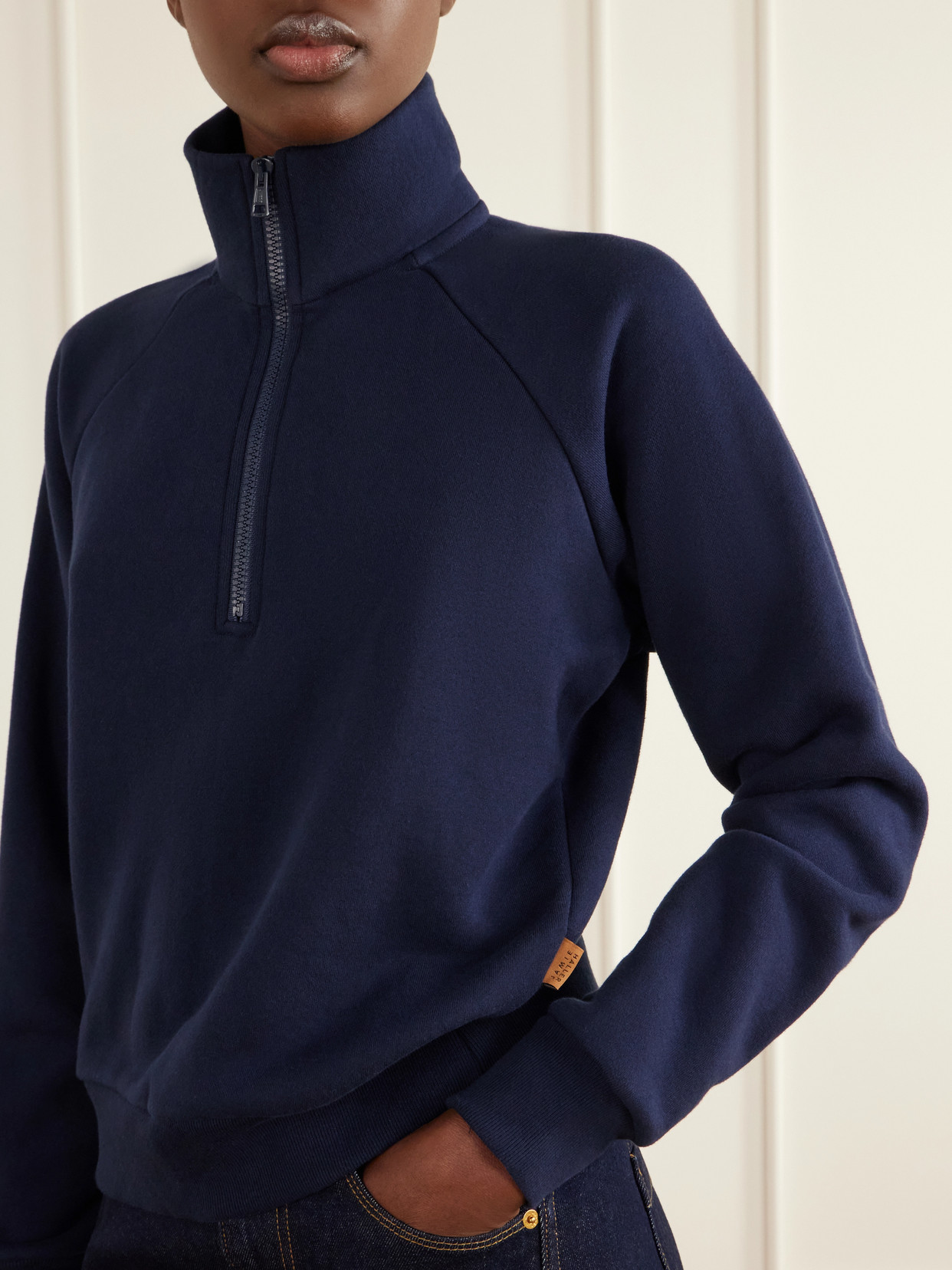 The Quarter Zip Cotton Sweatshirt