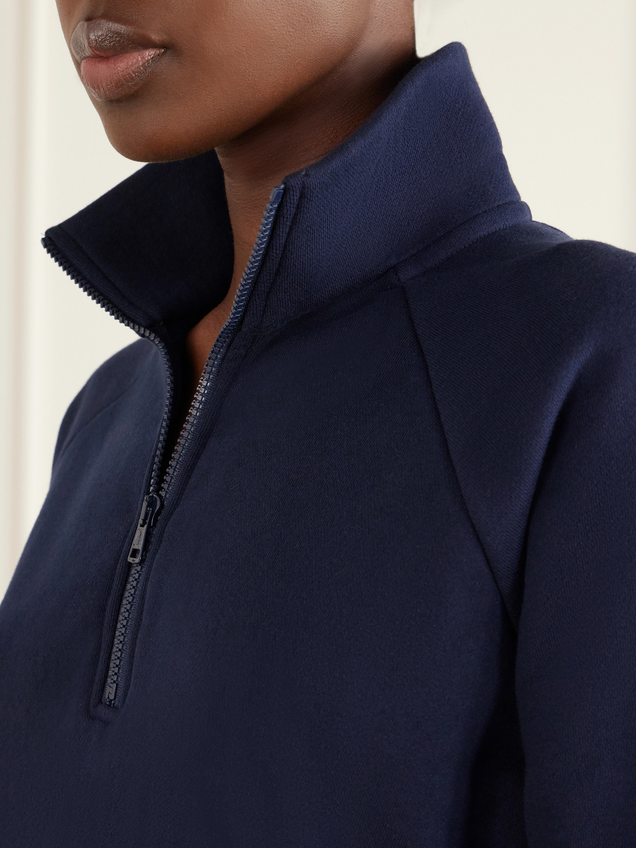 The Quarter Zip Cotton Sweatshirt