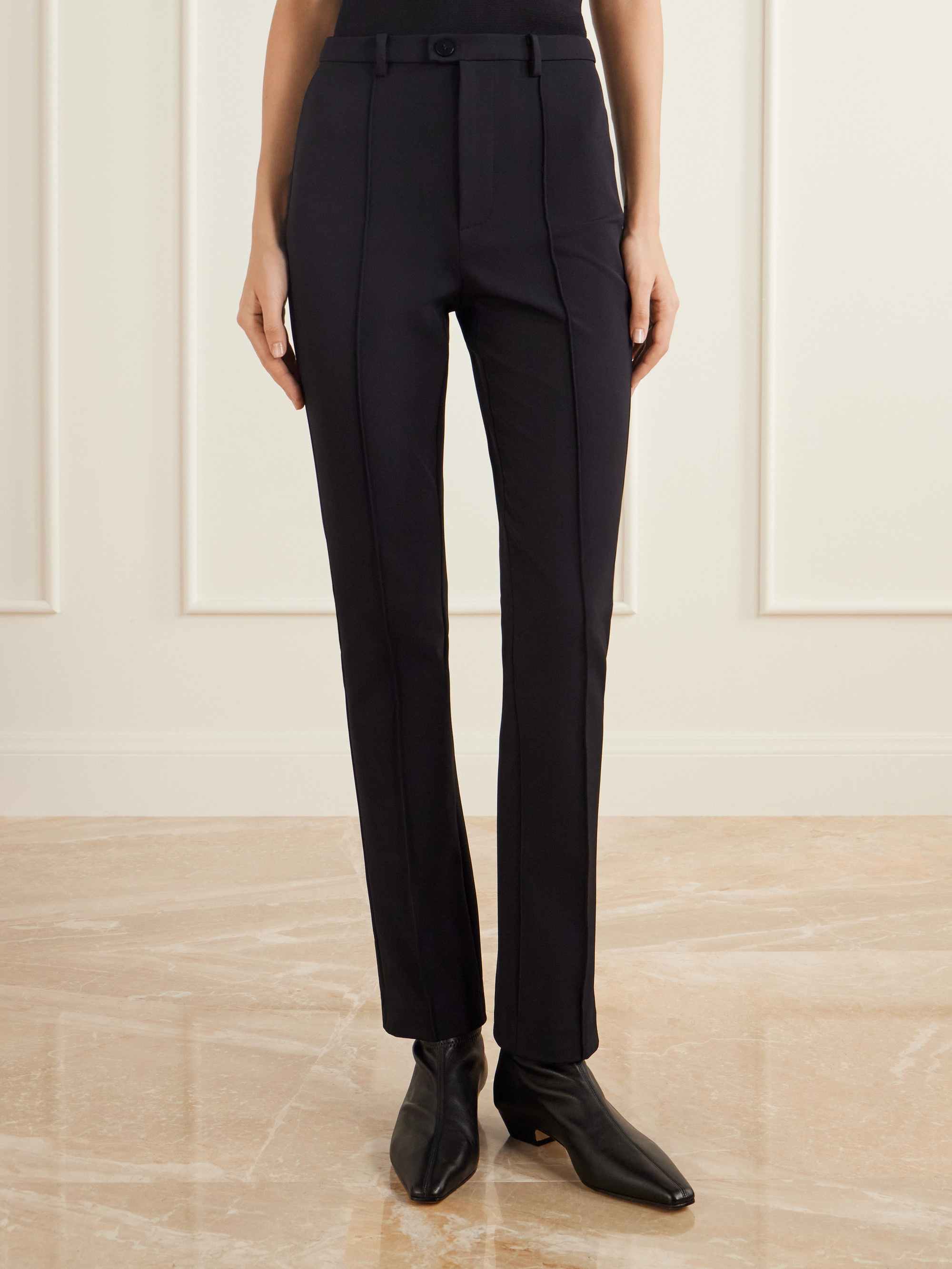 Jamie Haller The Riding cropped stretch-crepe slim-leg pants