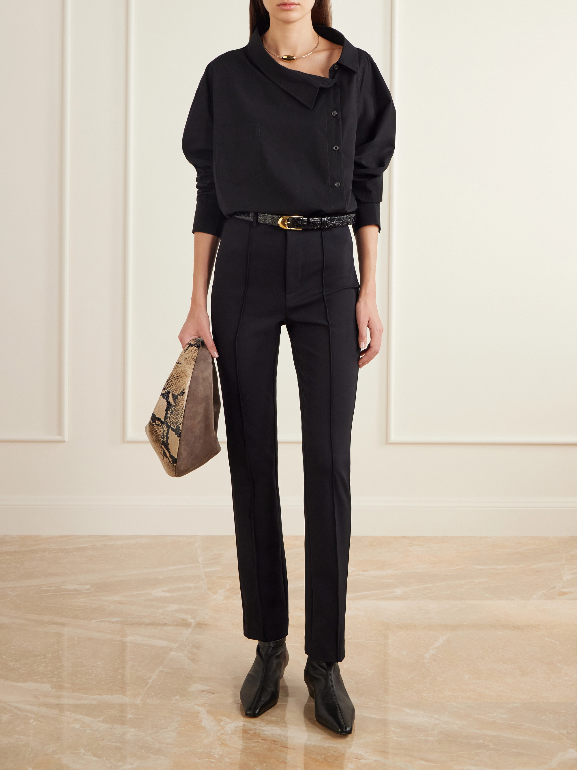 Jamie Haller The Riding cropped stretch-crepe slim-leg pants