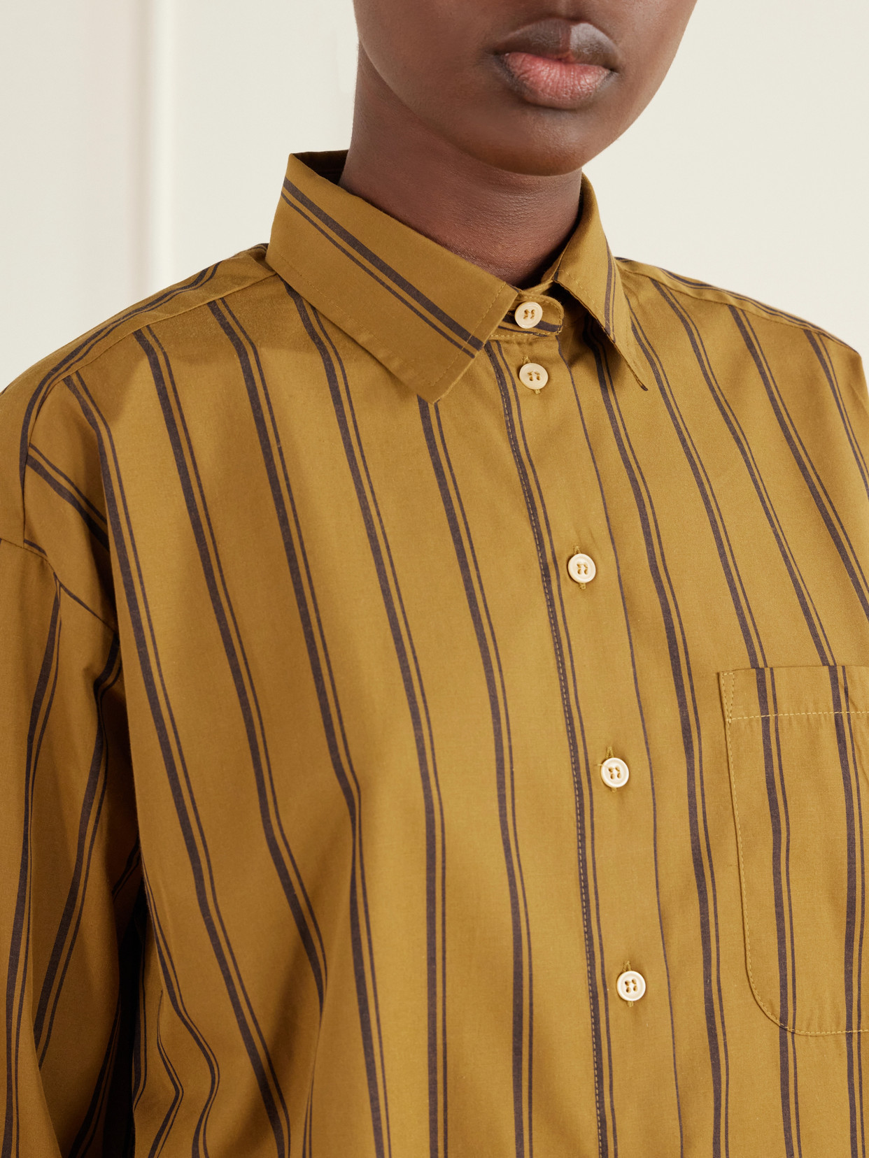 The Essential Striped Cotton And Silk-Blend Shirt