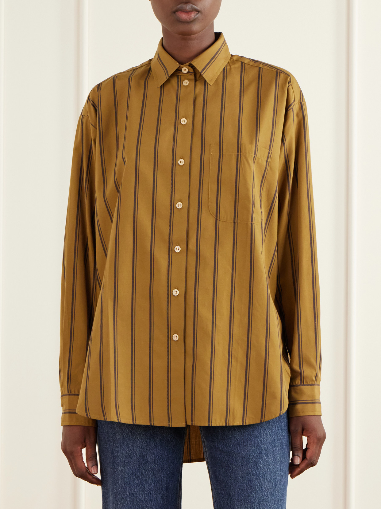 The Essential Striped Cotton And Silk-Blend Shirt