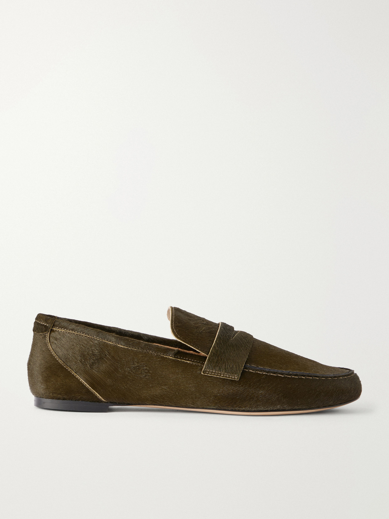 Jamie Haller The Penny Calf Hair Loafers In Green