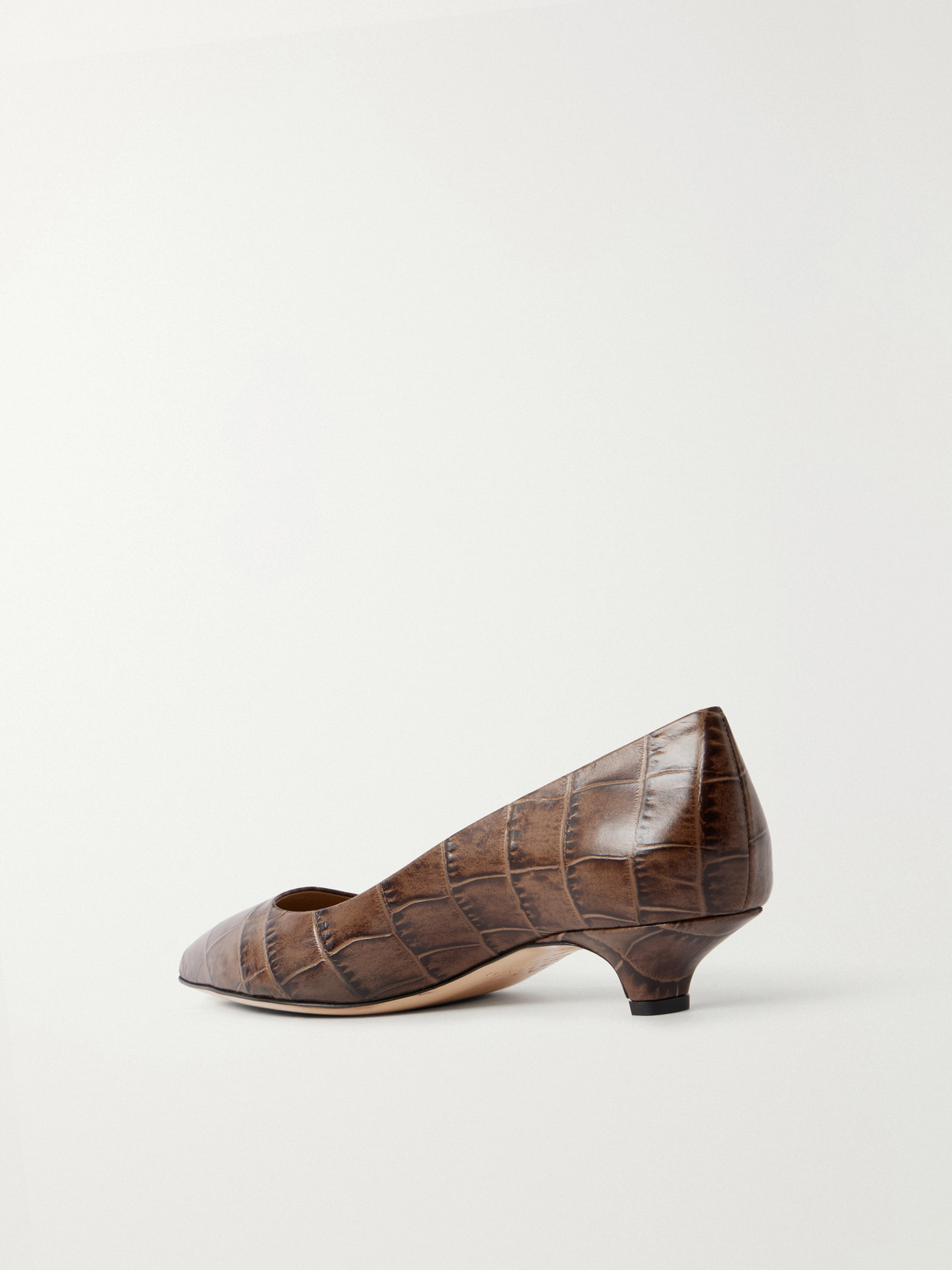 The Kitty Point 30 Croc-Effect Pumps