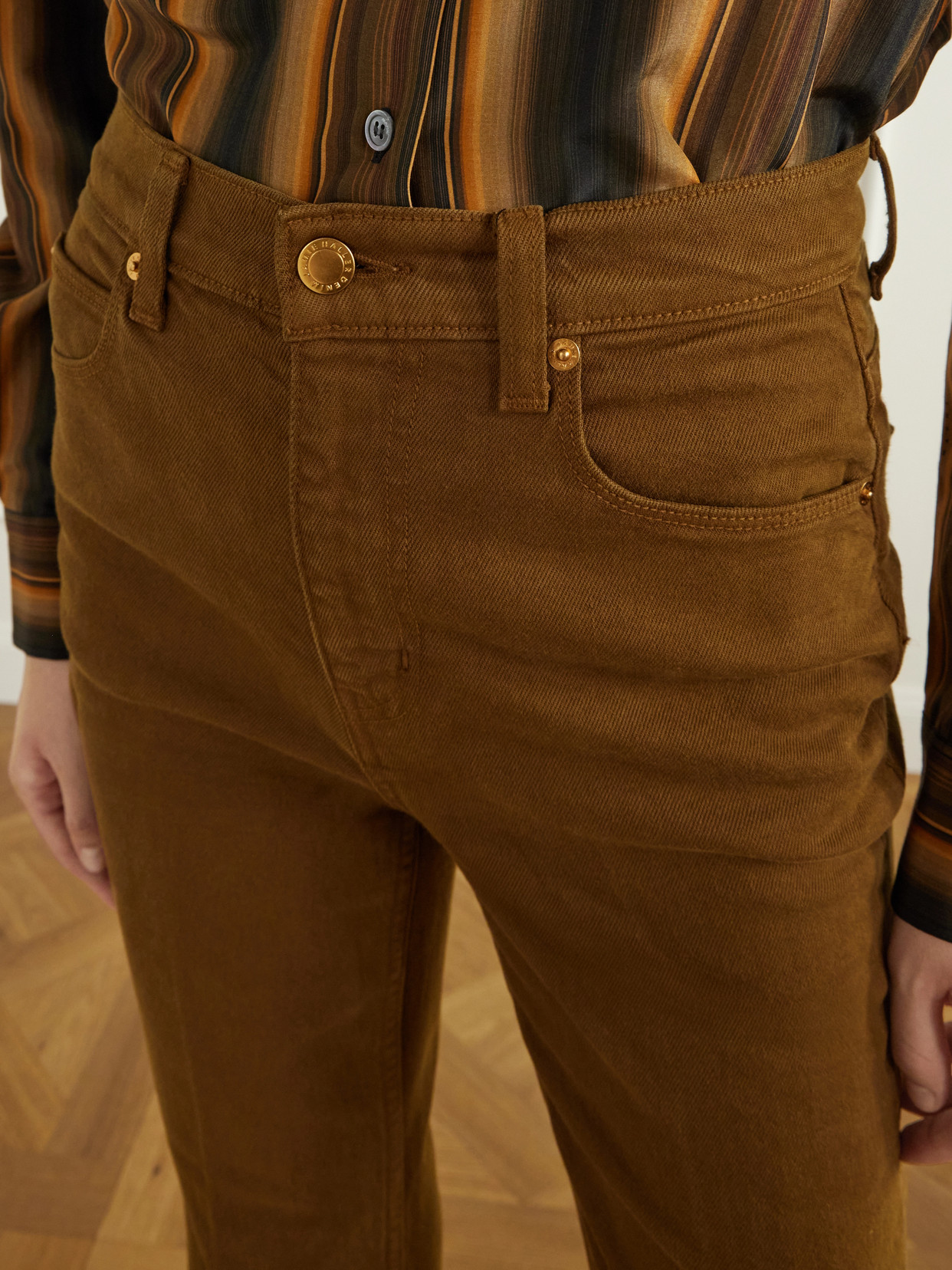 The Kenickie Blind Crease High-Waist Straight-Leg Jeans