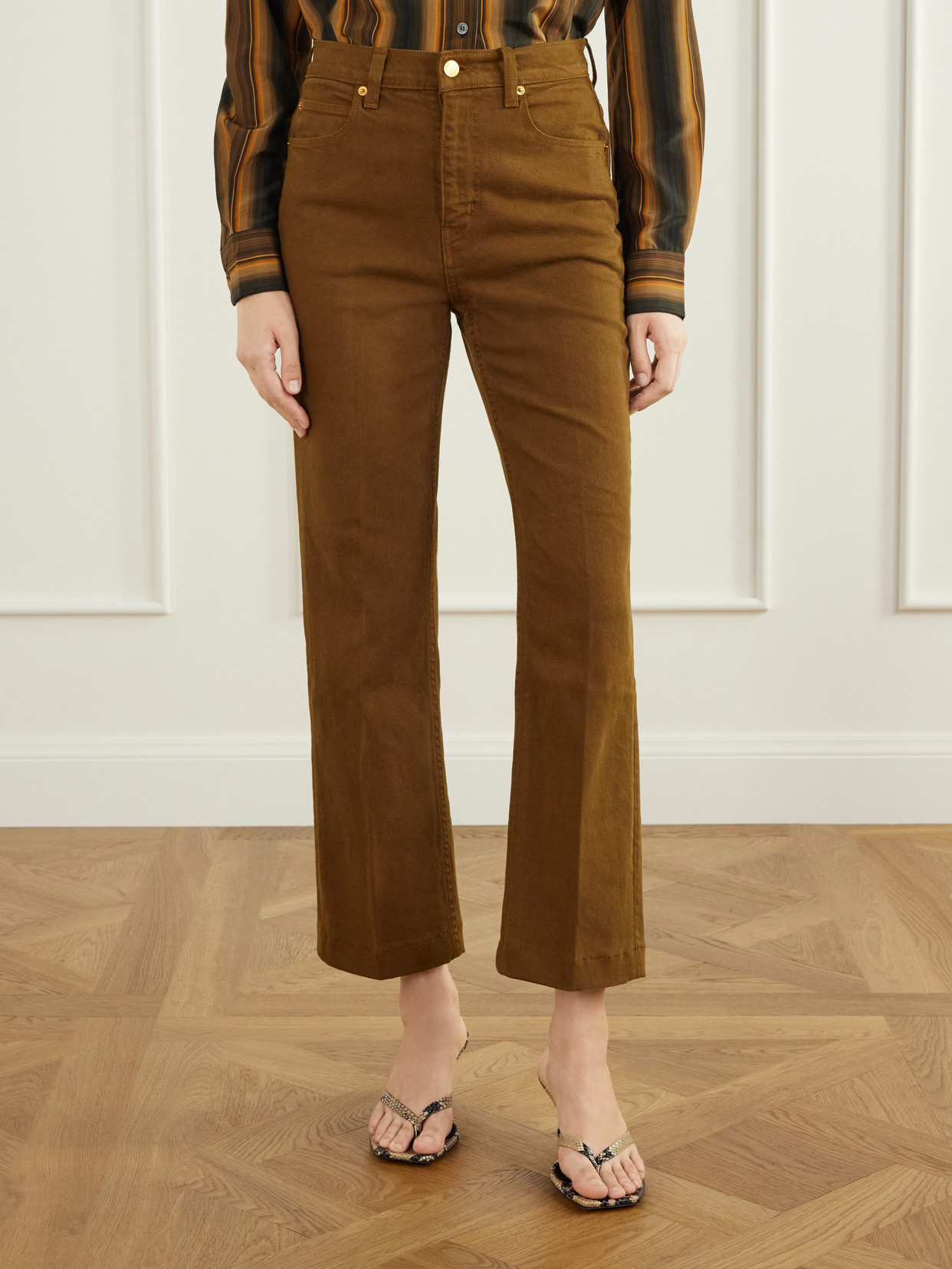 The Kenickie Blind Crease High-Waist Straight-Leg Jeans