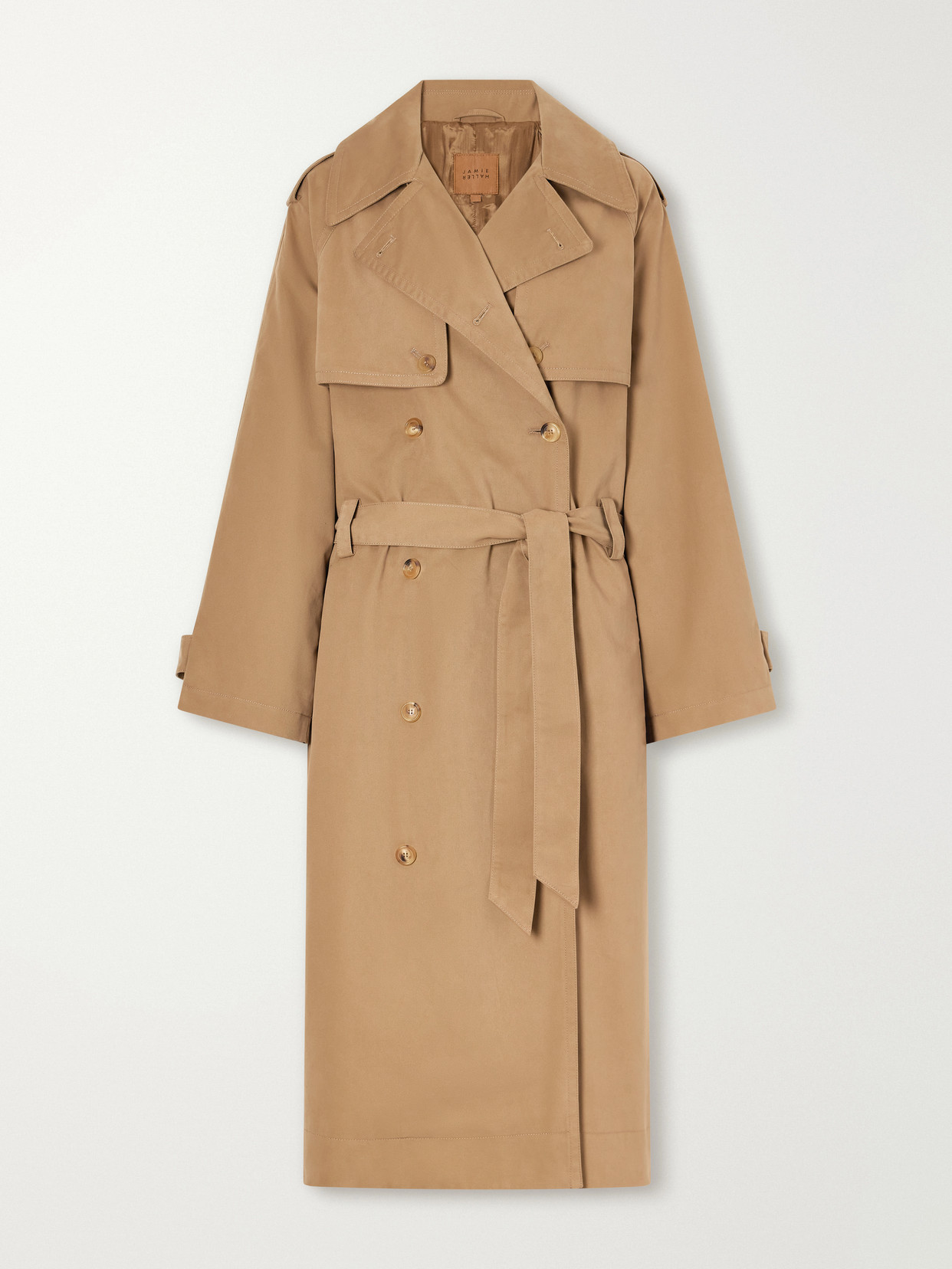 The Traditional Double-Breasted Belted Cotton-Twill Trench Coat