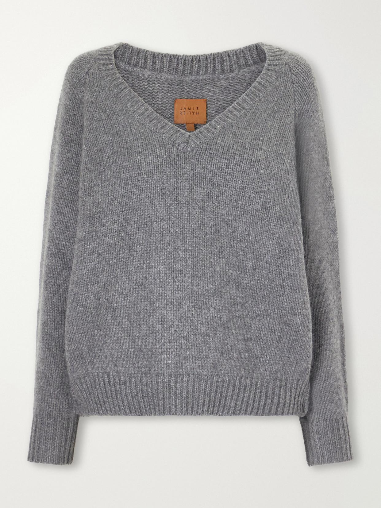 Jamie Haller The V Fave Cashmere Sweater In Gray