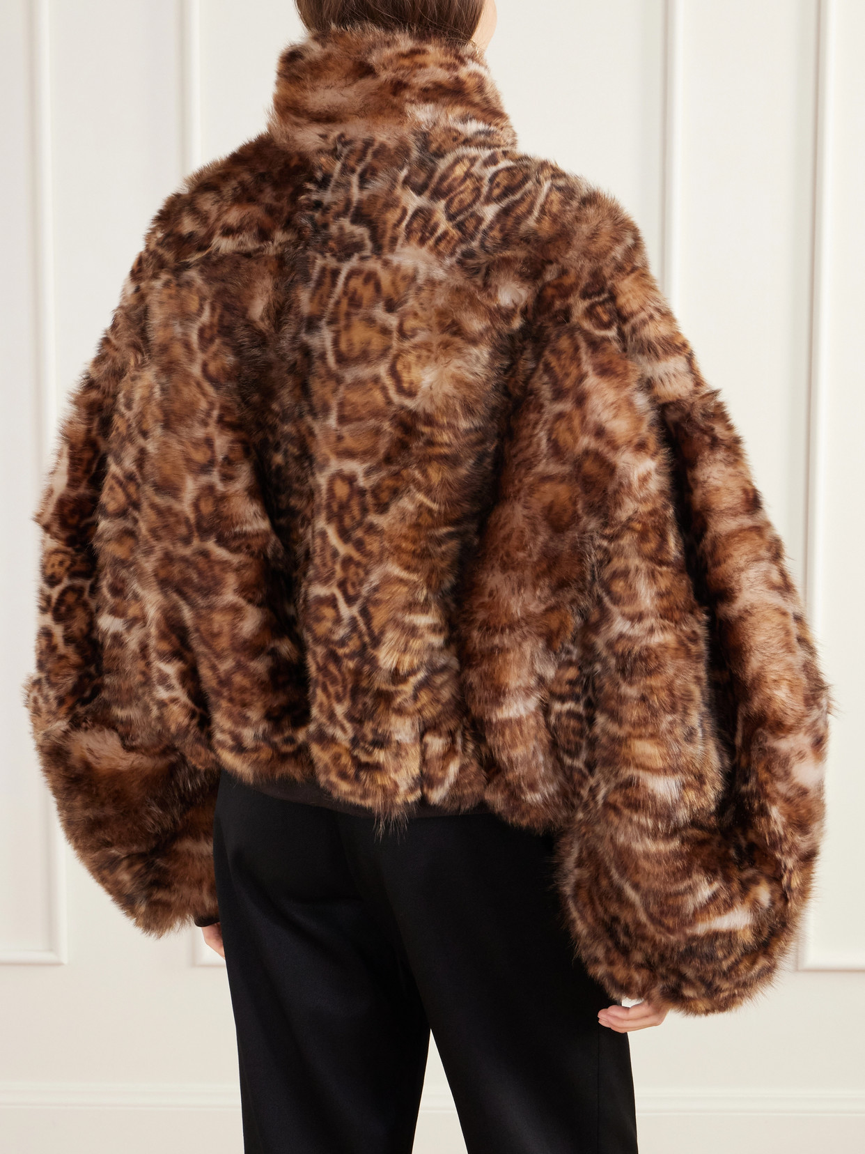 Ruff Rider Cheetah-Print Shearling Bomber Jacket