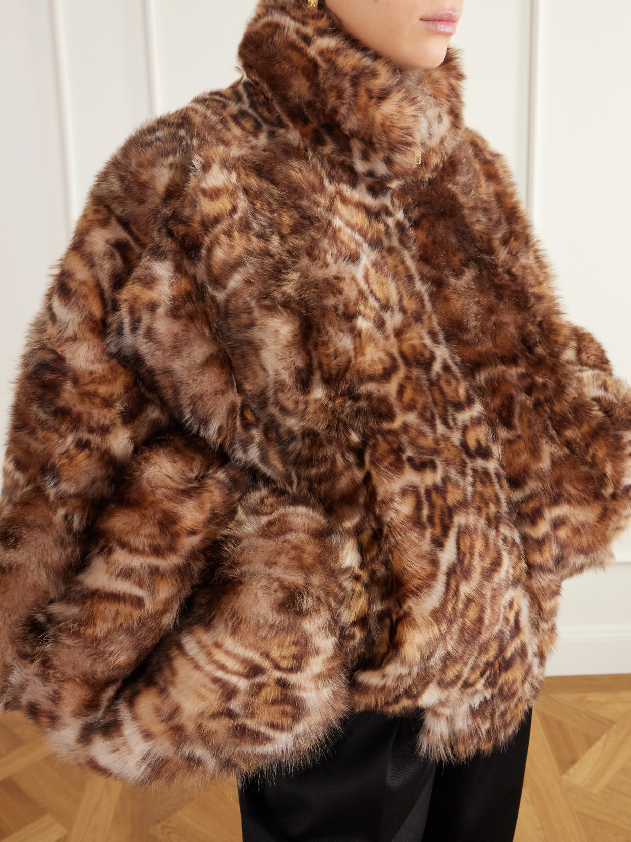 Ruff Rider Cheetah-Print Shearling Bomber Jacket