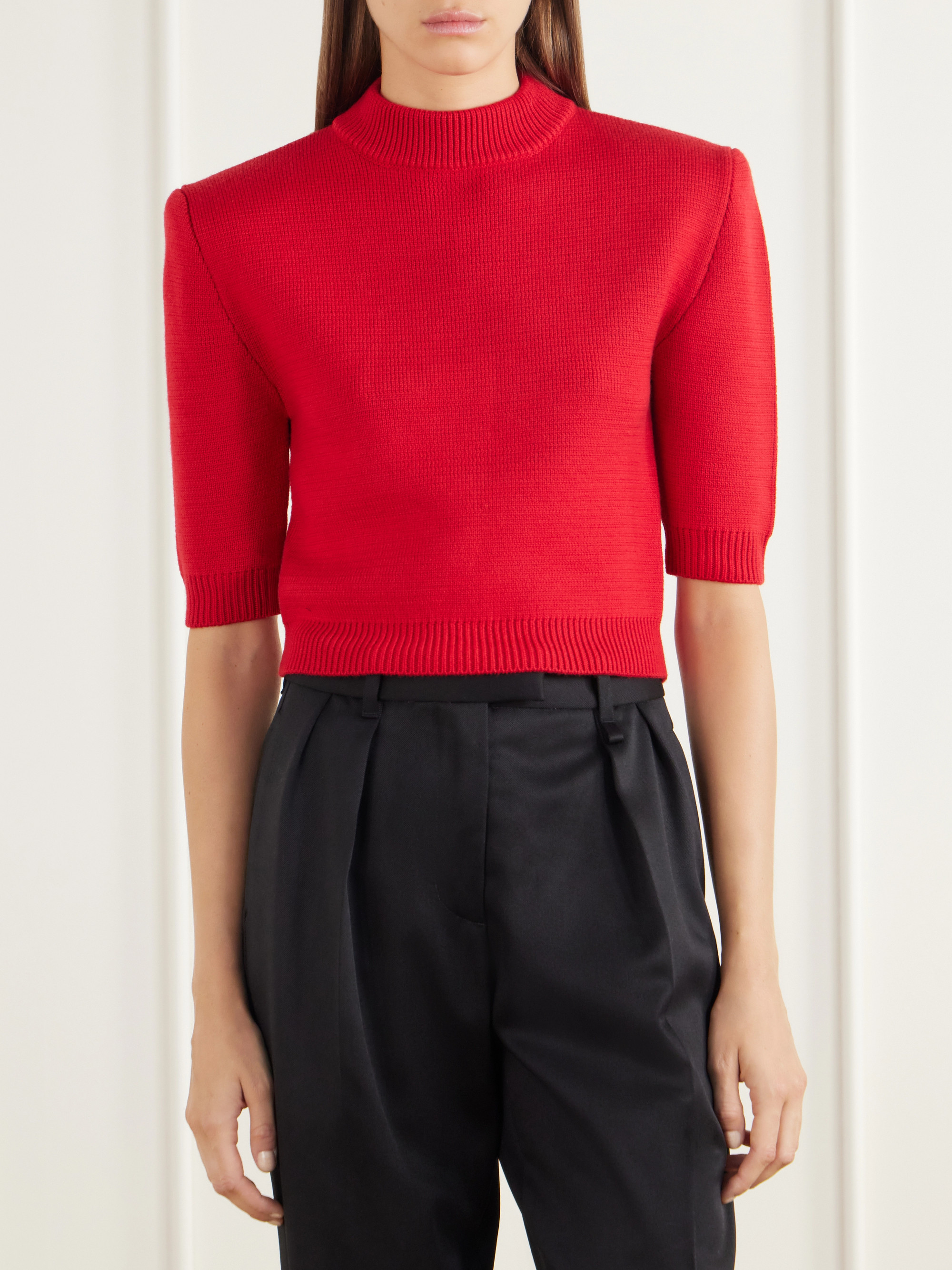 Willy Chavarria Chavela cropped wool sweater