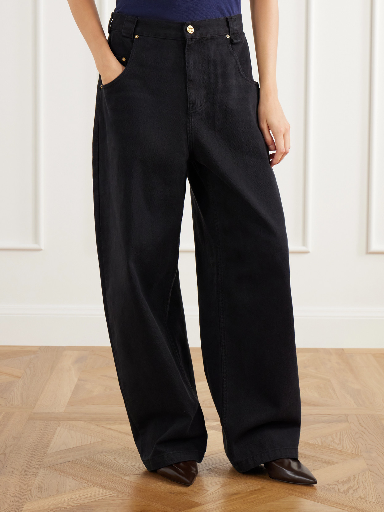 Bad Girl Faded Mid-Rise Wide- Leg