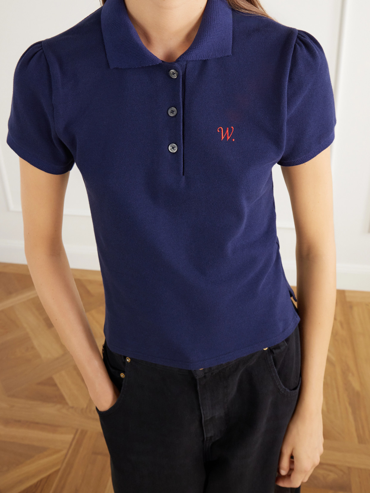 Chavela Logo-Embroidered Cotton-Piqué Polo