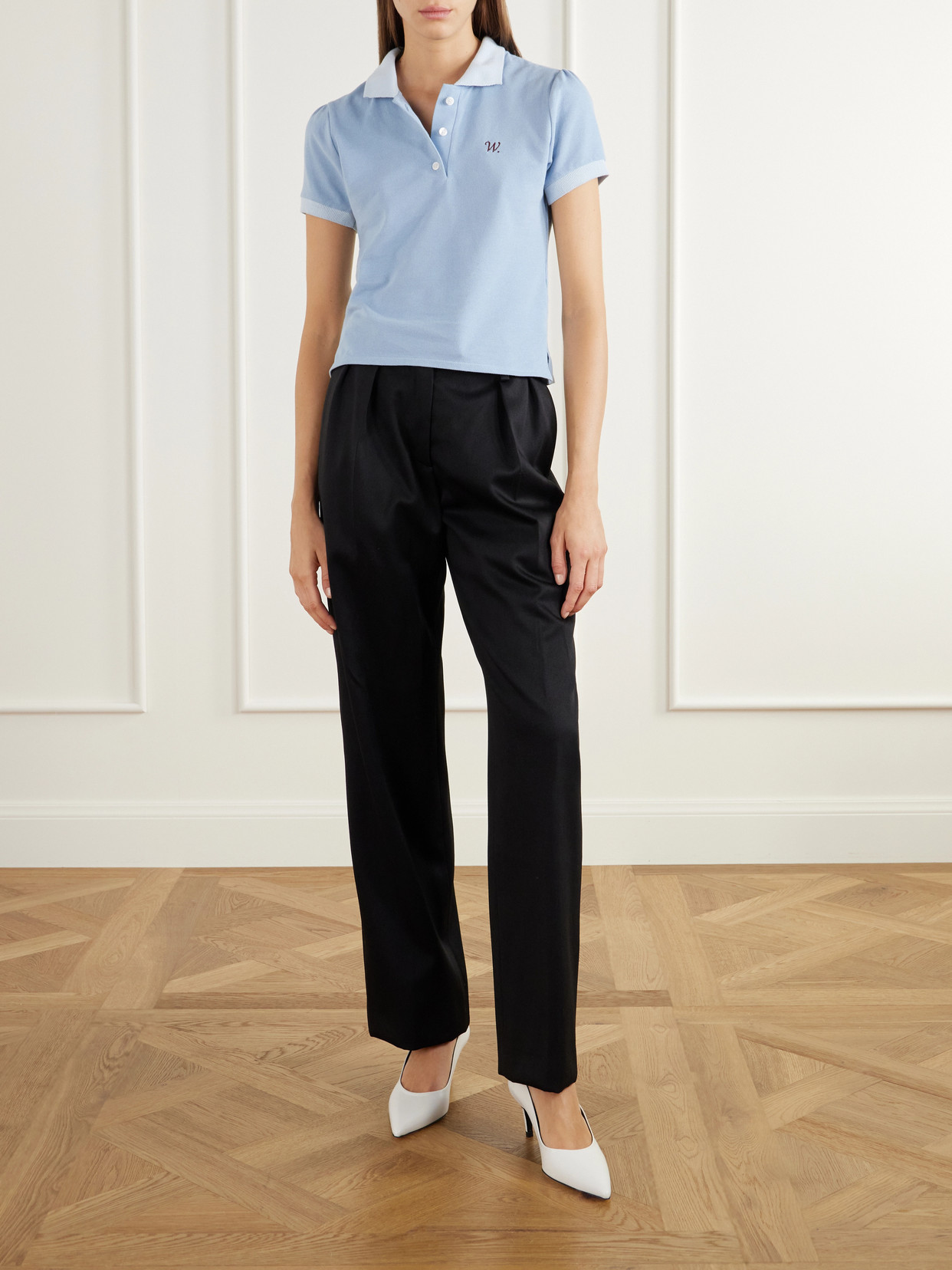 Chavela Logo-Embroidered Cotton-Piqué Polo
