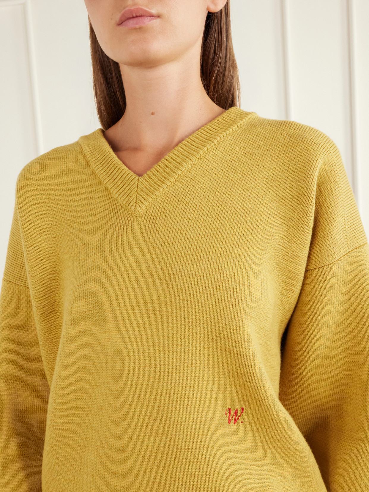 Chavarria Logo-Embroidered Rib-Trimmed Sweater