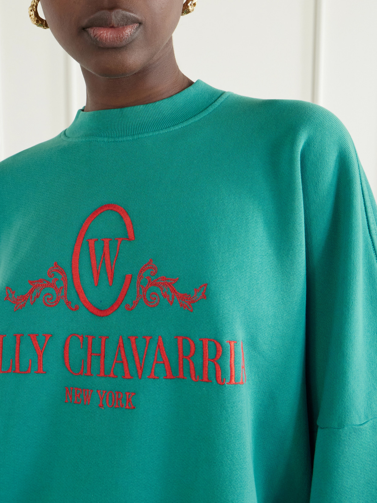 Chavantino Logo-Embroidered Cotton-Jersey Sweatshirt