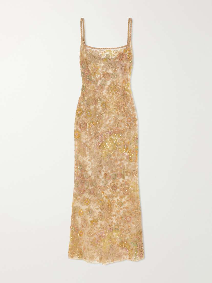 Clio Peppiatt Soléa Embellished Tulle Gown