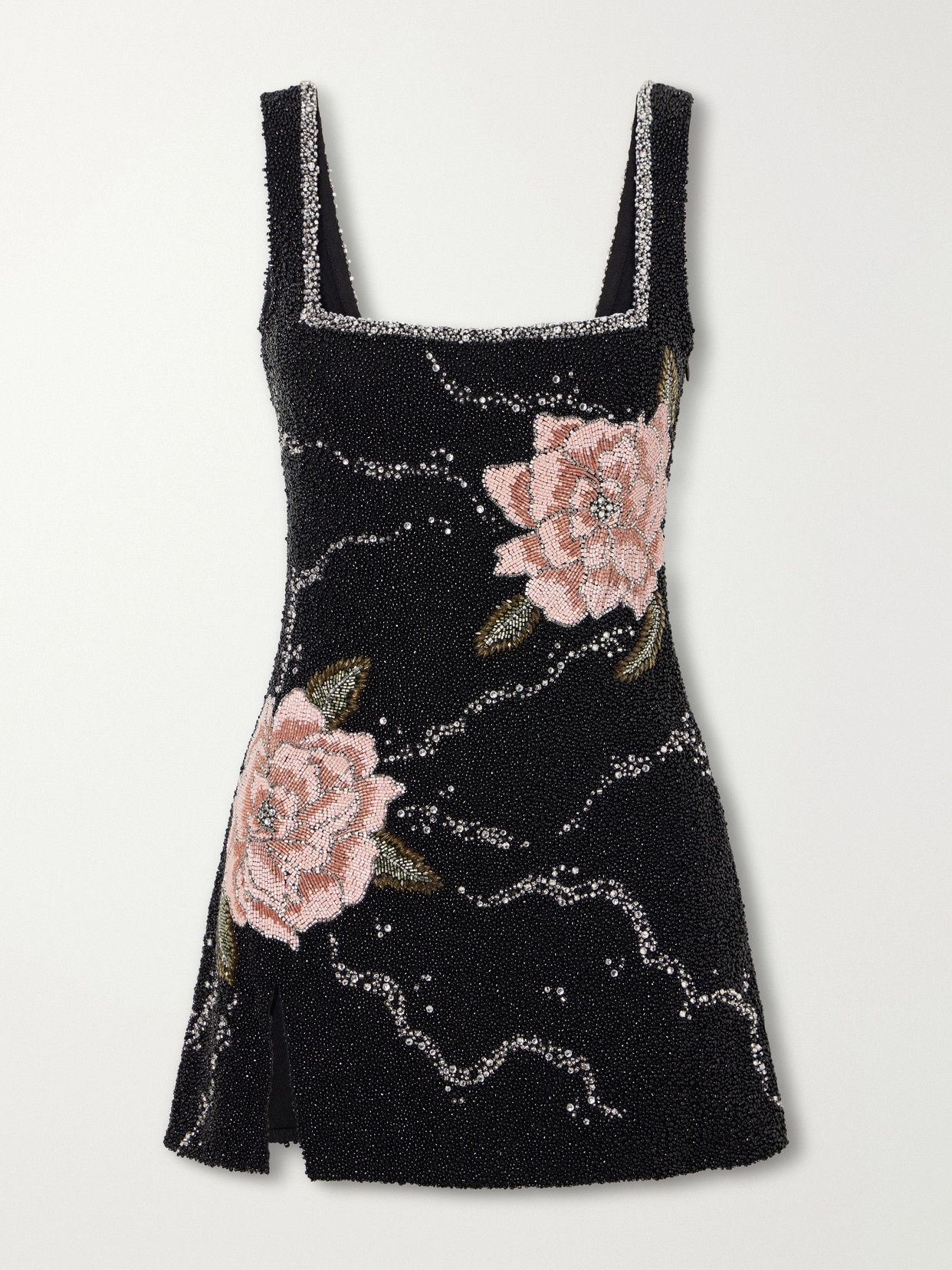 Clio Peppiatt Peony Embellished Mini Dress In Multi