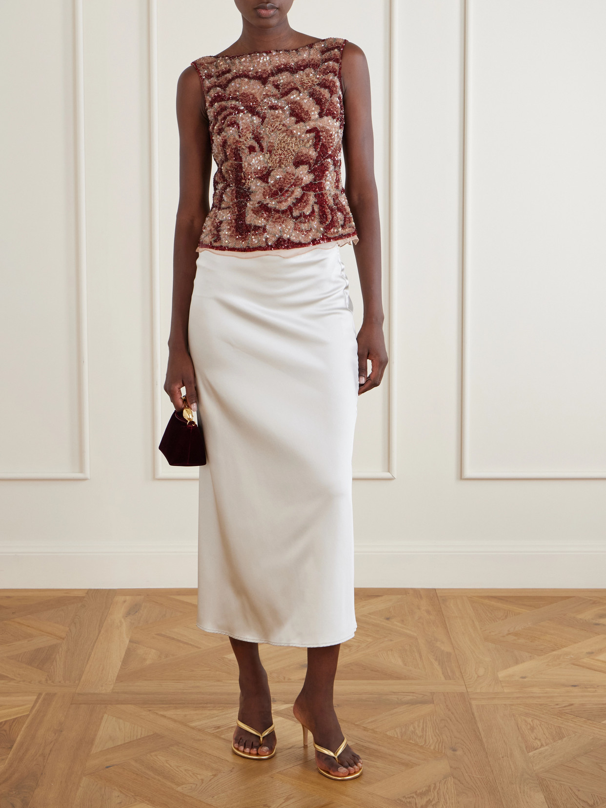 Sequin-Embellished Blouse