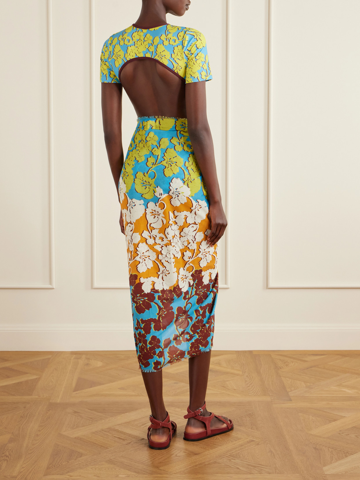 Alémais - Splice Printed Organic Cotton-Voile Pareo