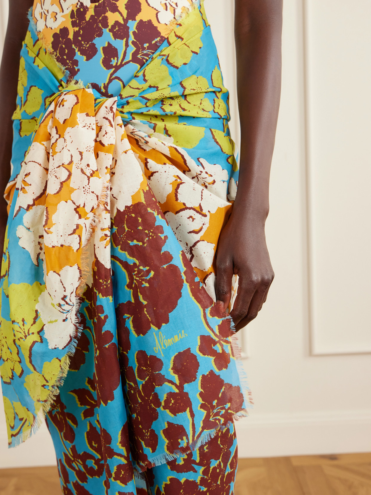 Alémais - Splice Printed Organic Cotton-Voile Pareo
