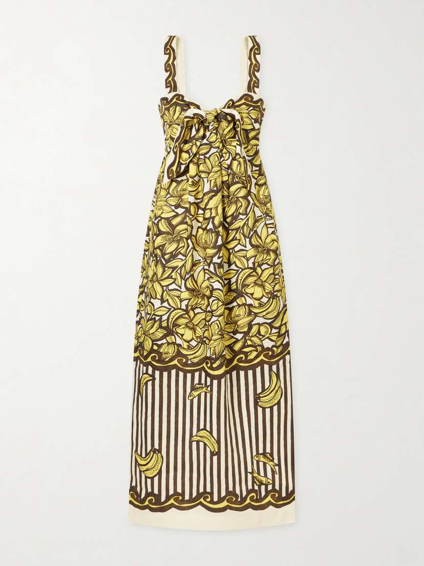 ALÉMAIS Mona Printed Hemp Midi Dress | Thumbnail 5