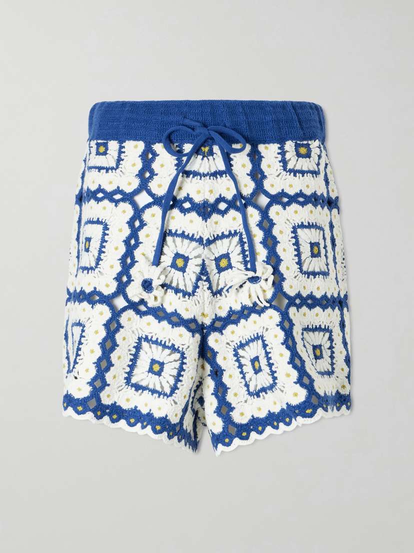 ALÉMAIS Dolly Crocheted Cotton Shorts | Thumbnail 6