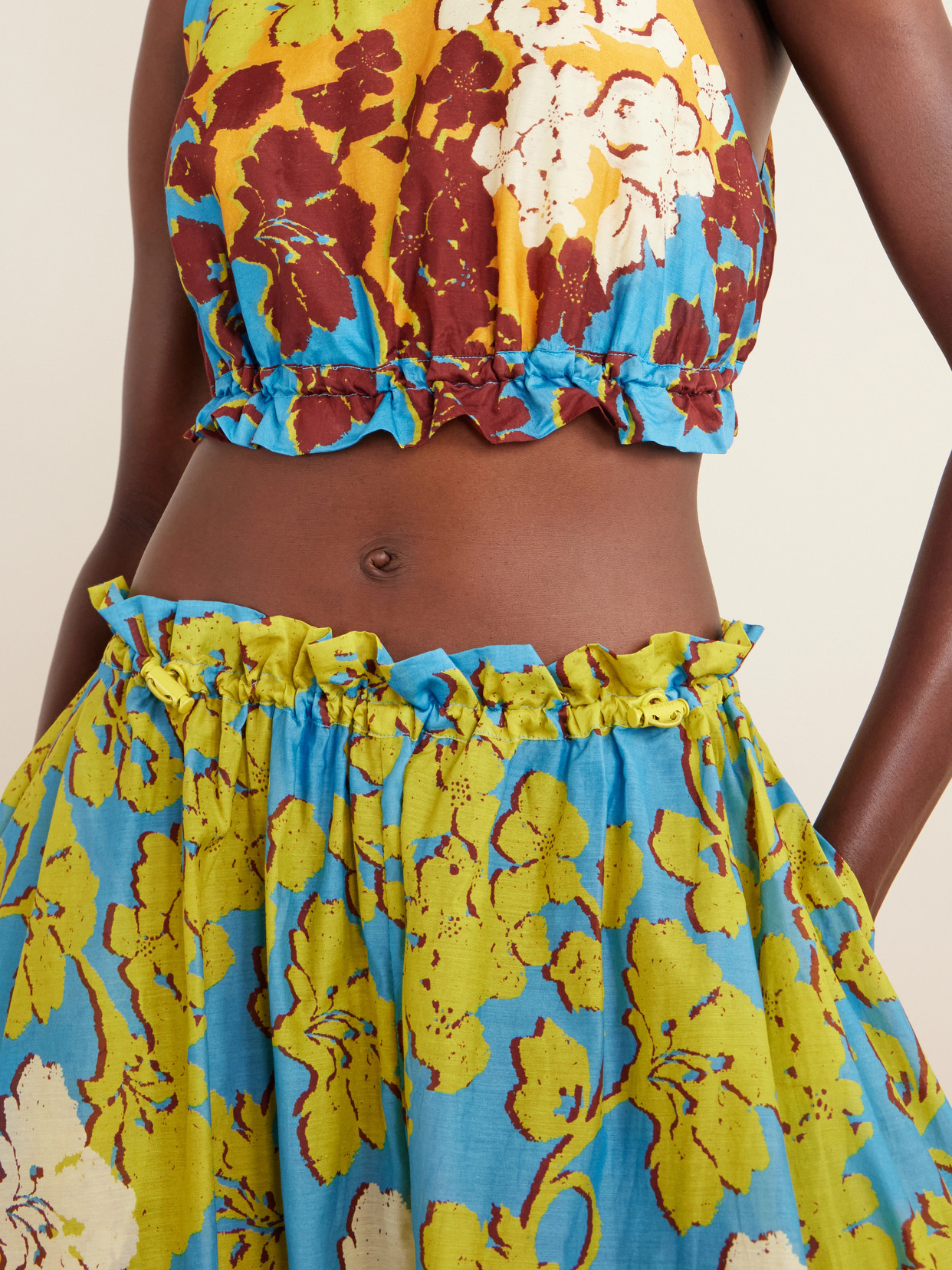Alémais - Splice Floral-Print Cotton And Silk-Blend Midi