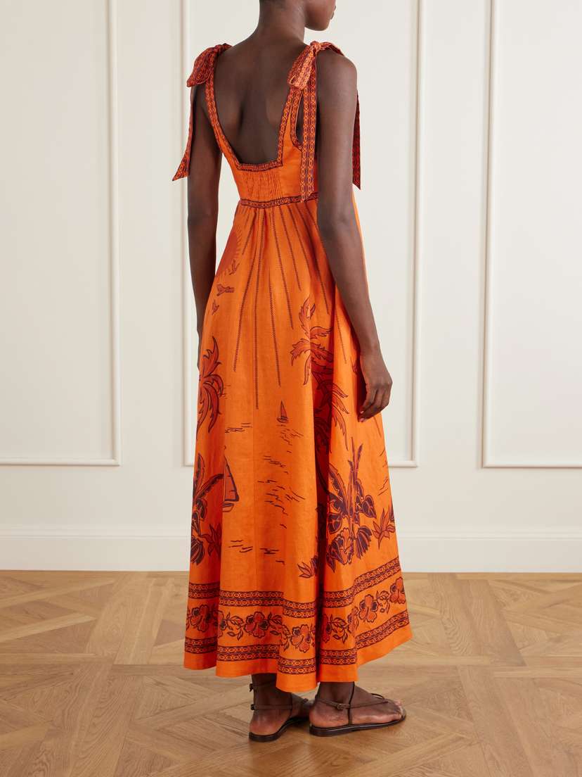 ALÉMAIS Boathouse Ballet Printed Linen Midi Dress | Thumbnail 3 ALÉMAIS Boathouse Ballet Printed Linen Midi Dress | Thumbnail 3
