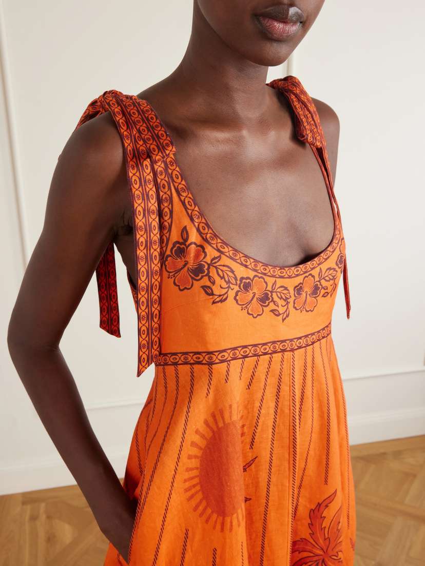 ALÉMAIS Boathouse Ballet Printed Linen Midi Dress | Thumbnail 4 ALÉMAIS Boathouse Ballet Printed Linen Midi Dress | Thumbnail 4