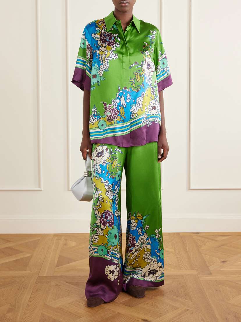 ALÉMAIS Nanci Floral-print Silk-satn Wide-leg Pants | Thumbnail 2 ALÉMAIS Nanci Floral-print Silk-satn Wide-leg Pants | Thumbnail 2
