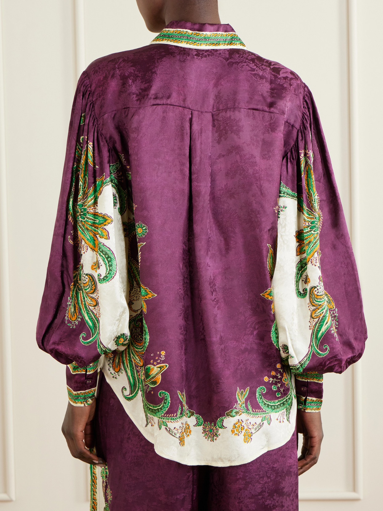 Alémais - Ruthie Floral-Print Satin-Jacquard Shirt