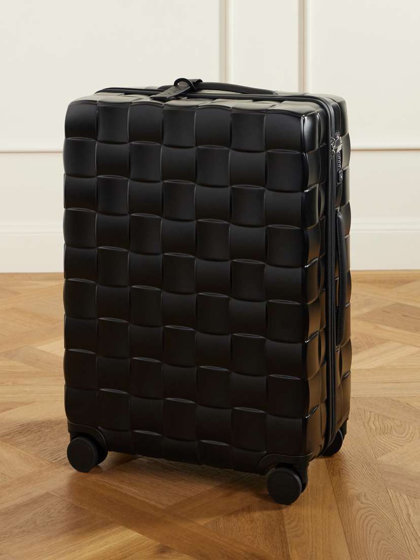 Bottega Veneta Odyssey Leather-trimmed Intrecciato Polycarbonate Check-in Suitcase