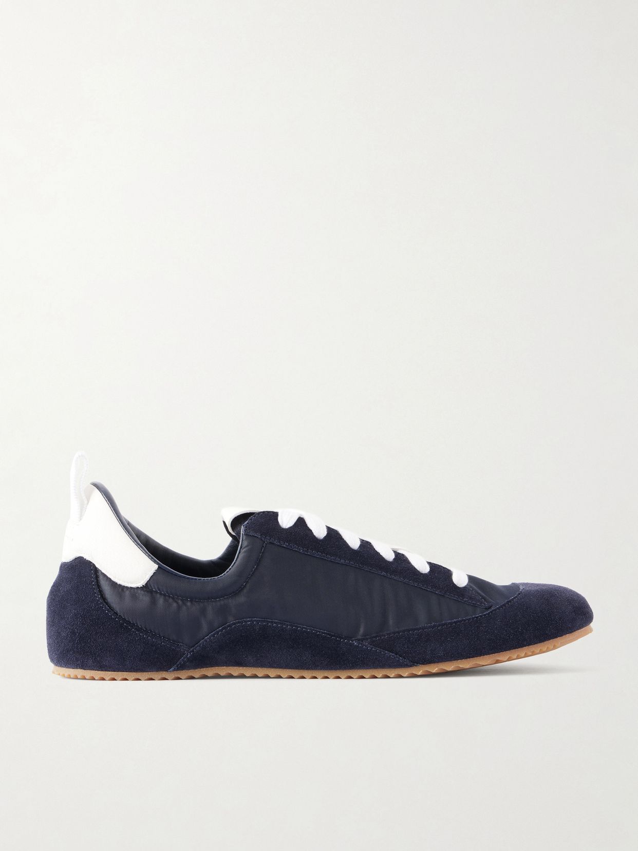 sacchetto leather and suede trimmed shell sneakers