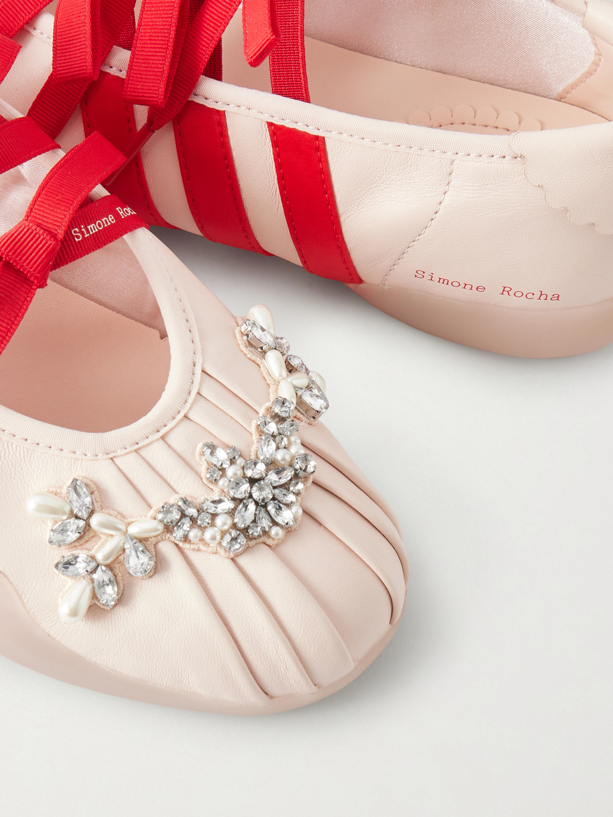 + Adidas Originals Taekwondo Ballerina Embellished Pleated Flats