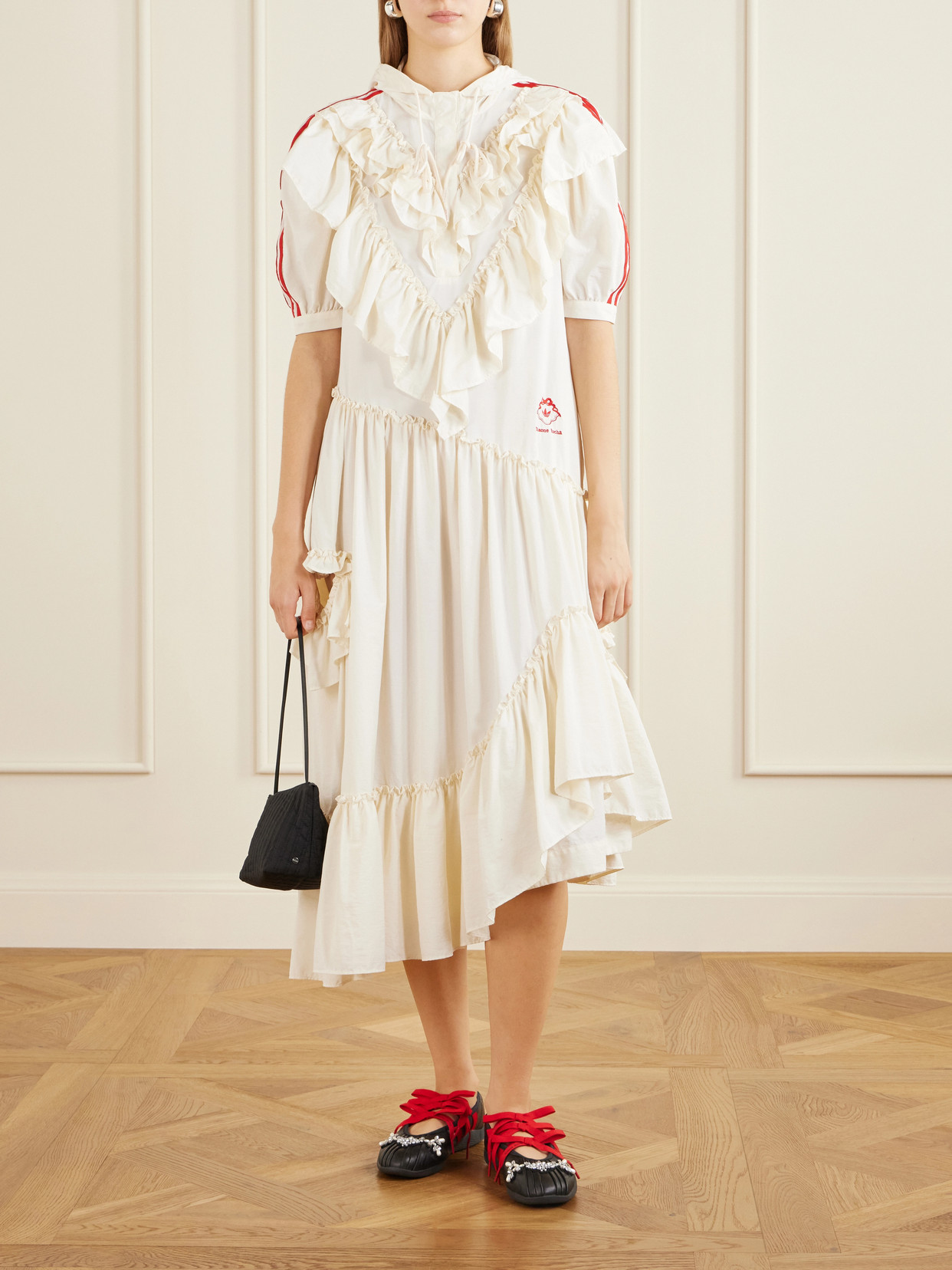 + Adidas Originals Taekwondo Ballerina Embellished Pleated Flats