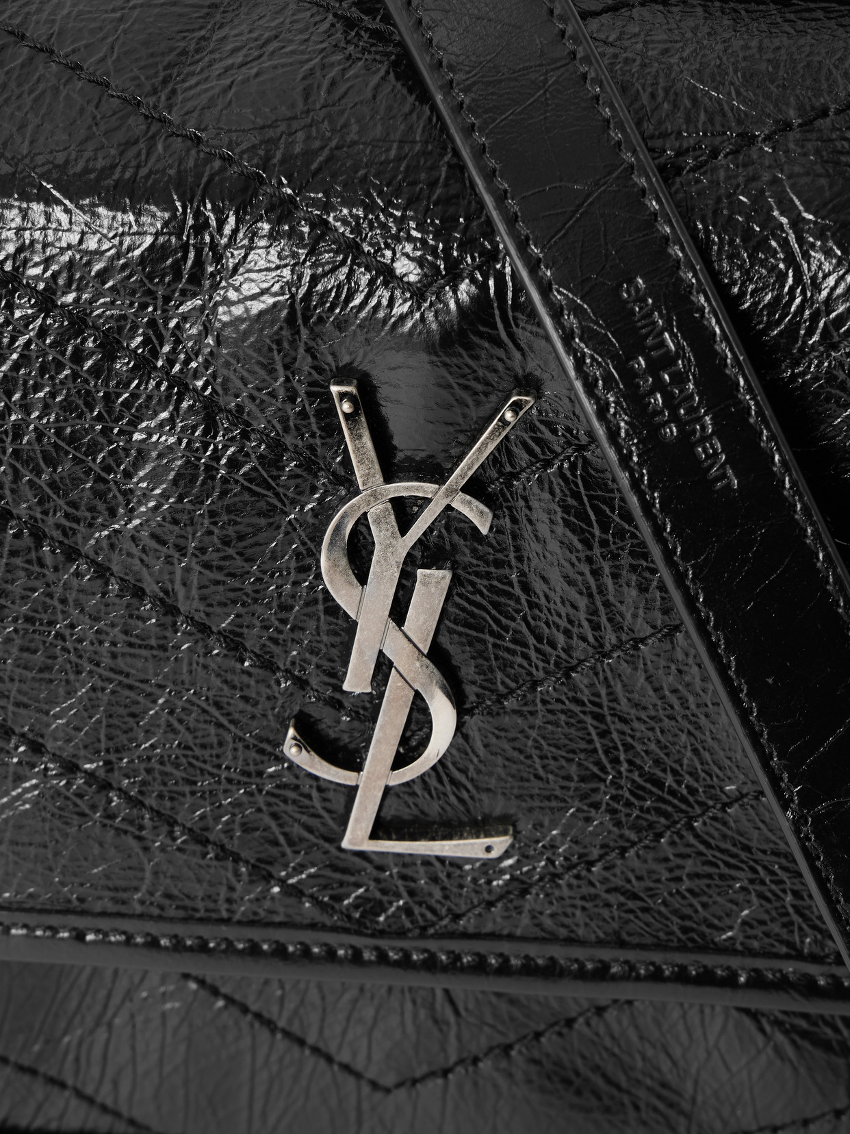 Niki Baby Quilted Crinkled-Leather Shoulder Bag