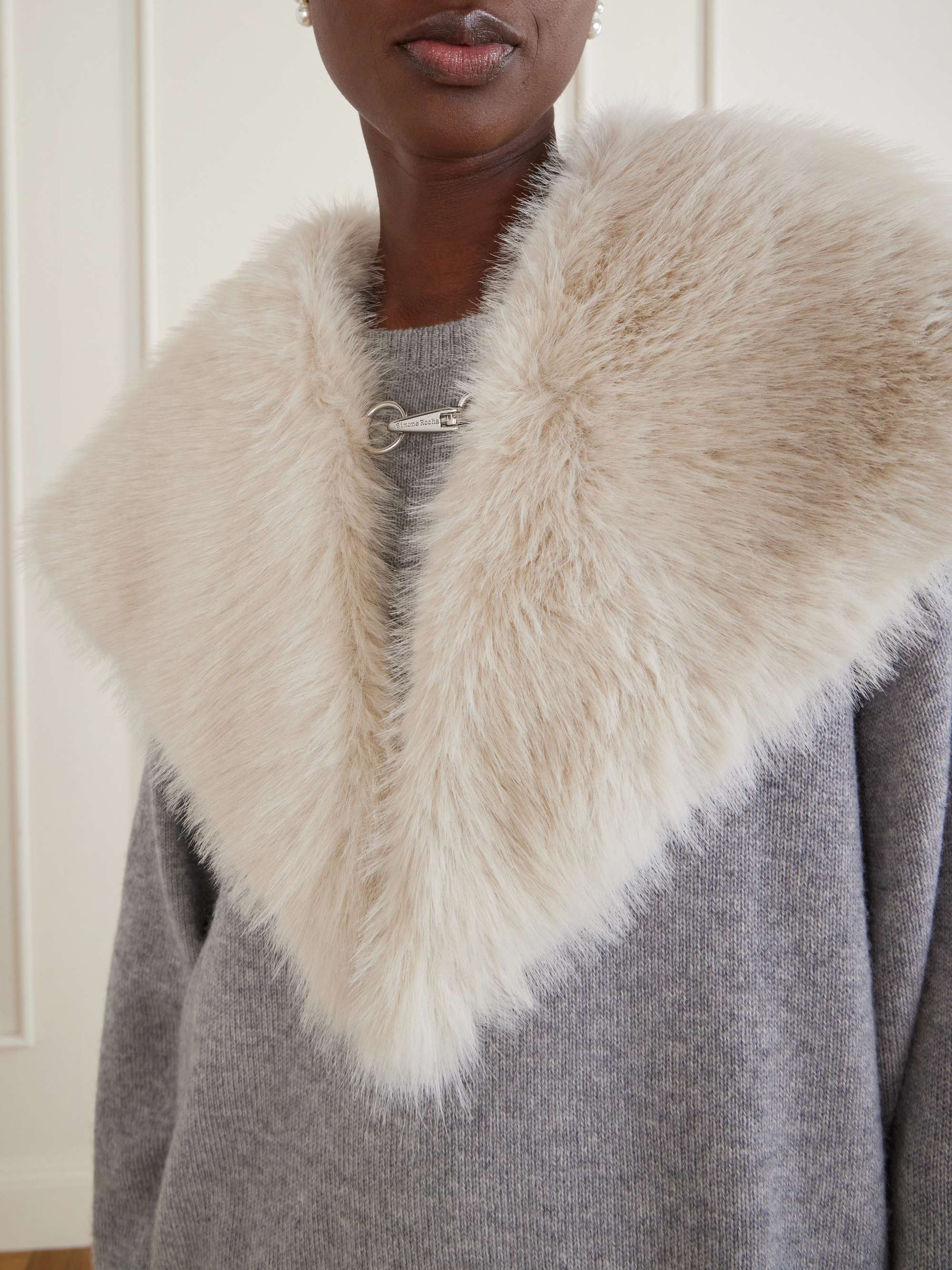 SIMONE ROCHA Plush scarf | NET-A-PORTER